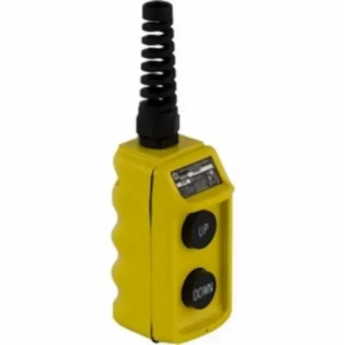 9001BW Series Hoist Control Pendant, Single Speed, 5A 600V, Yellow 9001BW Series Hoist Control Pendant, Single Speed, 5A 600V, Yellow