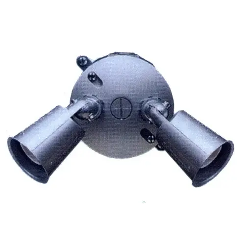 2-Head Weatherproof Die-Cast Swivel Lampholder, White 2-Head Weatherproof Die-Cast Swivel Lampholder, White