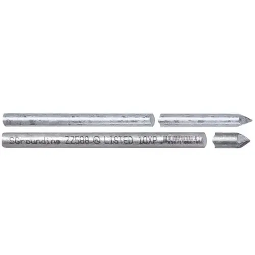 Ground Rod, 5/8" Diameter, 6' Length, Hot-Dip Galvanized Ground Rod, 5/8" Diameter, 6' Length, Hot-Dip Galvanized