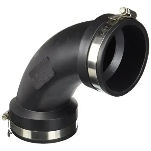 Flexible DWV 90-Degree Elbow Coupling, 3-inch, Multi-Material Flexible DWV 90-Degree Elbow Coupling, 3-inch, Multi-Material