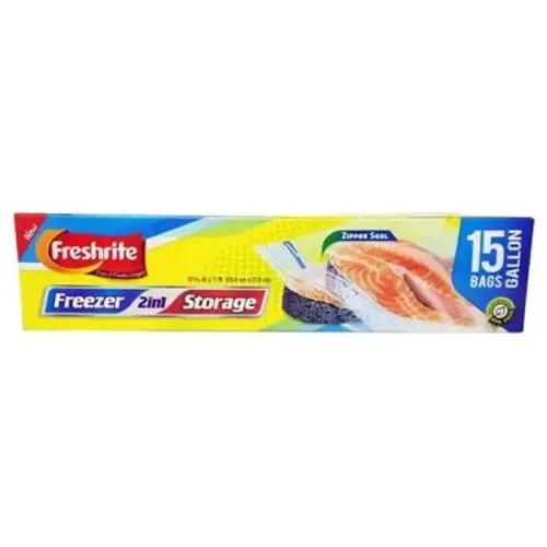 Resealable Freezer Bags, Gallon, Pack of 15 Resealable Freezer Bags, Gallon, Pack of 15