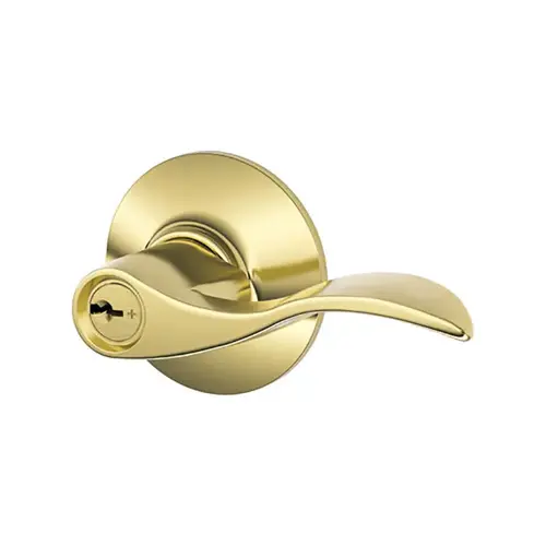 Right Hand Accent Lever Storeroom Lock C Keyway with 16211 Latch and 10063 Strike Bright Brass Finish Right Hand Accent Lever Storeroom Lock C Keyway with 16211 Latch and 10063 Strike Bright Brass Finish