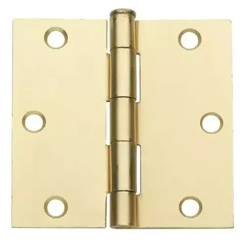 Full Mortise Hinge, 3.5" x 3.5", Square Corner, Satin Brass, Pack of 2 Full Mortise Hinge, 3.5" x 3.5", Square Corner, Satin Brass, Pack of 2