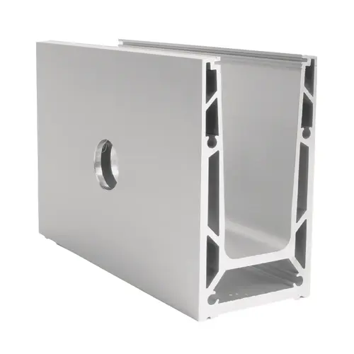 TurboFlex Clear Anodized 120" Square Base Shoe Fascia Mount Drilled for 1/2" - 27/32" Glass TurboFlex Clear Anodized 120" Square Base Shoe Fascia Mount Drilled for 1/2" - 27/32" Glass