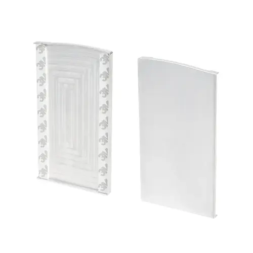 TurboFlex Fascia Mount Clear Anodized Aluminum Right End Cap for Cover TurboFlex Fascia Mount Clear Anodized Aluminum Right End Cap for Cover