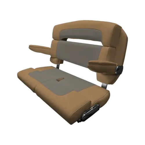 40" Custom Capri Helm Bench, Double Bolster Capriccio Cadet Grey 40" Custom Capri Helm Bench, Double Bolster Capriccio Cadet Grey