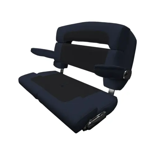 40" Custom Capri Helm Bench, Double Bolster Capriccio Black 40" Custom Capri Helm Bench, Double Bolster Capriccio Black
