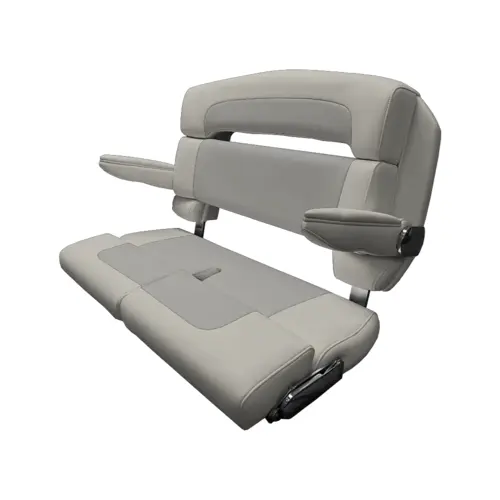 40" Custom Capri Helm Bench, Double Bolster Capriccio White 40" Custom Capri Helm Bench, Double Bolster Capriccio White