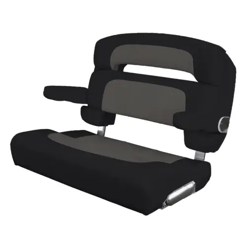 40" Custom Capri Helm Bench, Single Bolster Capriccio Grey 40" Custom Capri Helm Bench, Single Bolster Capriccio Grey