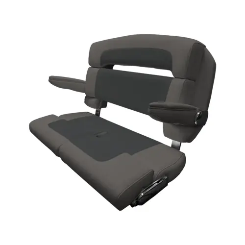 40" Custom Capri Helm Bench, Double Bolster Capriccio Charcoal 40" Custom Capri Helm Bench, Double Bolster Capriccio Charcoal