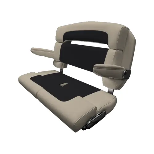 40" Custom Capri Helm Bench, Double Bolster Capriccio Black 40" Custom Capri Helm Bench, Double Bolster Capriccio Black
