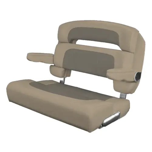 40" Custom Capri Helm Bench, Single Bolster Capriccio Cadet Grey 40" Custom Capri Helm Bench, Single Bolster Capriccio Cadet Grey