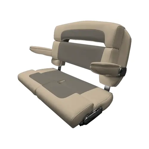 40" Custom Capri Helm Bench, Double Bolster Capriccio Cadet Grey 40" Custom Capri Helm Bench, Double Bolster Capriccio Cadet Grey