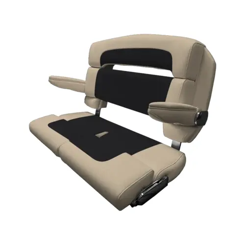 40" Custom Capri Helm Bench, Double Bolster Capriccio Black 40" Custom Capri Helm Bench, Double Bolster Capriccio Black