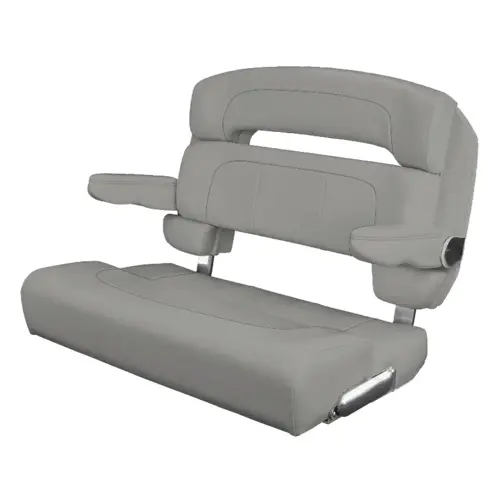 40" Custom Capri Helm Bench, Single Bolster Capriccio Salt 40" Custom Capri Helm Bench, Single Bolster Capriccio Salt