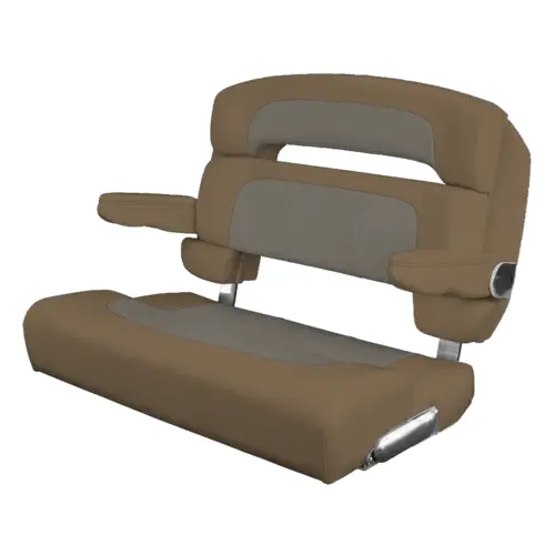 40" Custom Capri Helm Bench, Single Bolster Capriccio Cadet Grey 40" Custom Capri Helm Bench, Single Bolster Capriccio Cadet Grey