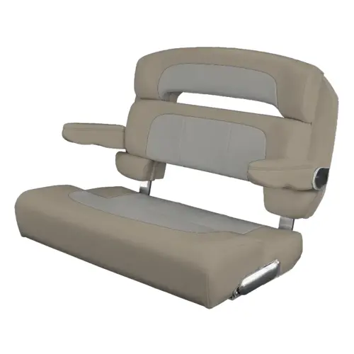 40" Custom Capri Helm Bench, Single Bolster Capriccio Salt 40" Custom Capri Helm Bench, Single Bolster Capriccio Salt