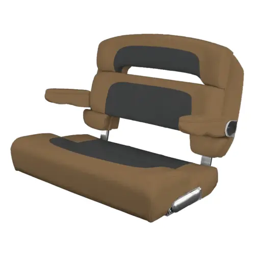 40" Custom Capri Helm Bench, Single Bolster Capriccio Charcoal 40" Custom Capri Helm Bench, Single Bolster Capriccio Charcoal
