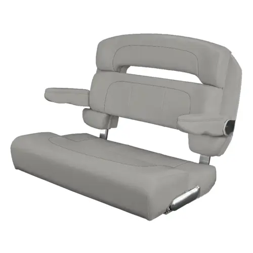 40" Custom Capri Helm Bench, Single Bolster Capriccio White 40" Custom Capri Helm Bench, Single Bolster Capriccio White