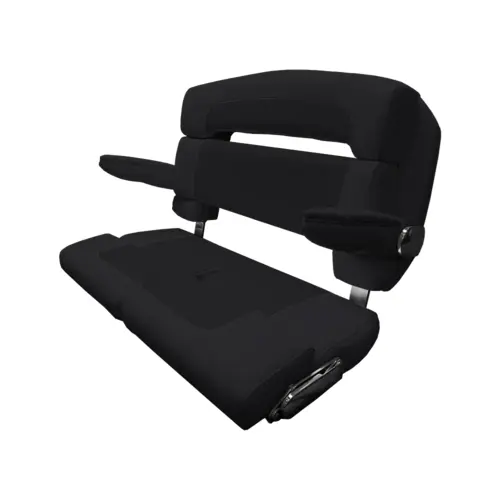 40" Custom Capri Helm Bench, Double Bolster Capriccio Black 40" Custom Capri Helm Bench, Double Bolster Capriccio Black