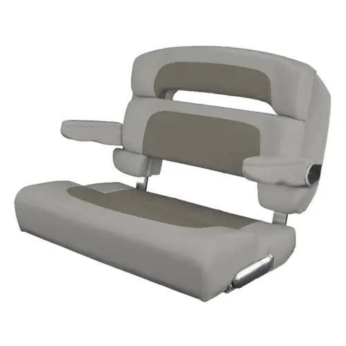 40" Custom Capri Helm Bench, Single Bolster Capriccio Cadet Grey 40" Custom Capri Helm Bench, Single Bolster Capriccio Cadet Grey