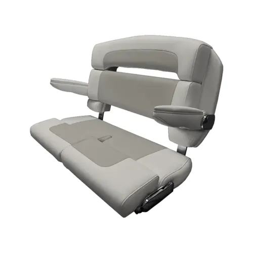 40" Custom Capri Helm Bench, Double Bolster Capriccio Cloud 40" Custom Capri Helm Bench, Double Bolster Capriccio Cloud