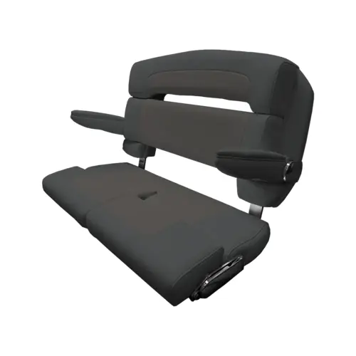 40" Custom Capri Helm Bench, Double Bolster Capriccio Grey 40" Custom Capri Helm Bench, Double Bolster Capriccio Grey