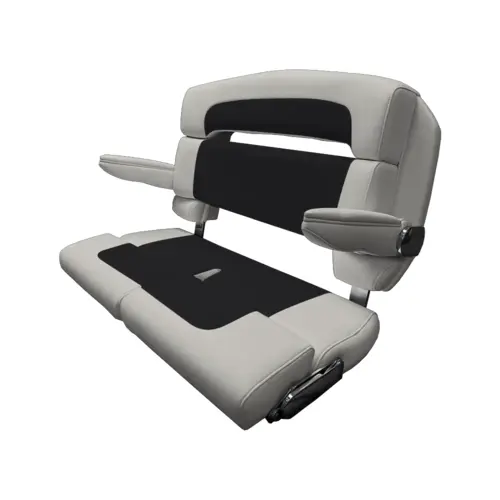 40" Custom Capri Helm Bench, Double Bolster Capriccio Black 40" Custom Capri Helm Bench, Double Bolster Capriccio Black