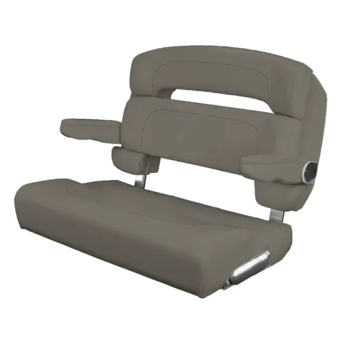 40" Custom Capri Helm Bench, Single Bolster Capriccio Cadet Grey 40" Custom Capri Helm Bench, Single Bolster Capriccio Cadet Grey