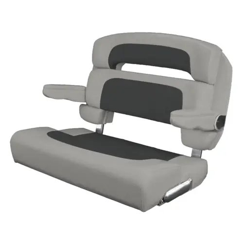 40" Custom Capri Helm Bench, Single Bolster Capriccio Charcoal 40" Custom Capri Helm Bench, Single Bolster Capriccio Charcoal