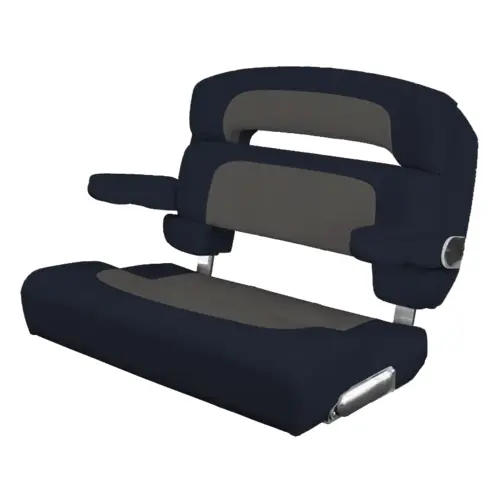 40" Custom Capri Helm Bench, Single Bolster Capriccio Grey 40" Custom Capri Helm Bench, Single Bolster Capriccio Grey