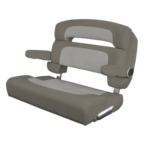 40" Custom Capri Helm Bench, Single Bolster Capriccio White 40" Custom Capri Helm Bench, Single Bolster Capriccio White