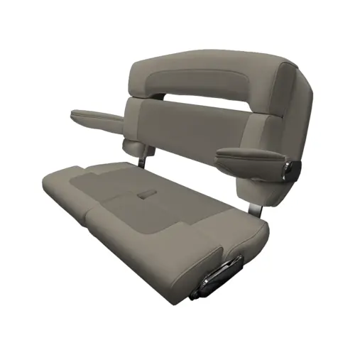 40" Custom Capri Helm Bench, Double Bolster Capriccio Cadet Grey 40" Custom Capri Helm Bench, Double Bolster Capriccio Cadet Grey
