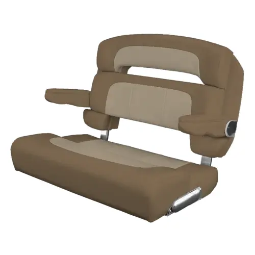 40" Custom Capri Helm Bench, Single Bolster Capriccio Vellum 40" Custom Capri Helm Bench, Single Bolster Capriccio Vellum