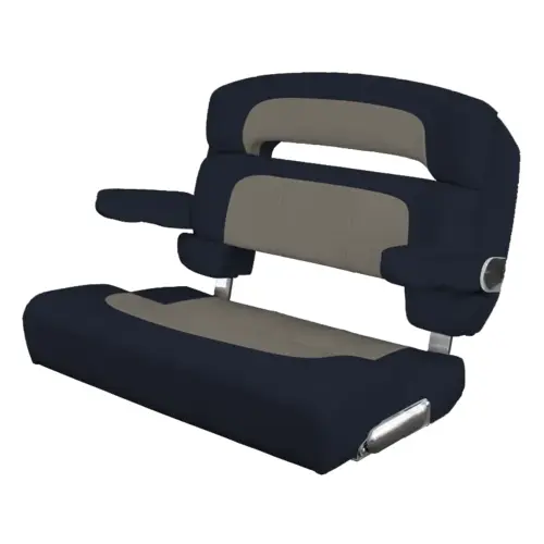 40" Custom Capri Helm Bench, Single Bolster Capriccio Cadet Grey 40" Custom Capri Helm Bench, Single Bolster Capriccio Cadet Grey