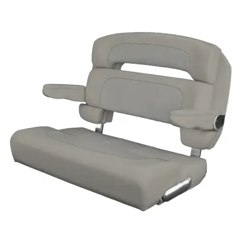 40" Custom Capri Helm Bench, Single Bolster Capriccio Salt 40" Custom Capri Helm Bench, Single Bolster Capriccio Salt