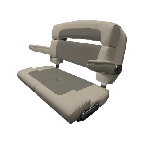 40" Custom Capri Helm Bench, Double Bolster Capriccio Cadet Grey 40" Custom Capri Helm Bench, Double Bolster Capriccio Cadet Grey