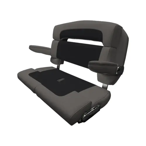40" Custom Capri Helm Bench, Double Bolster Capriccio Black 40" Custom Capri Helm Bench, Double Bolster Capriccio Black