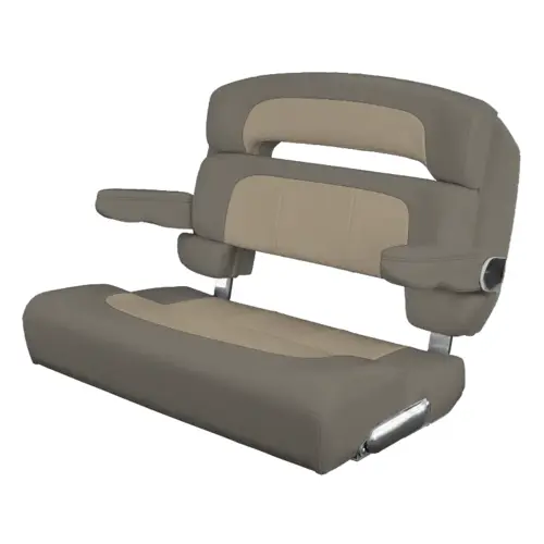 40" Custom Capri Helm Bench, Single Bolster Capriccio Vellum 40" Custom Capri Helm Bench, Single Bolster Capriccio Vellum
