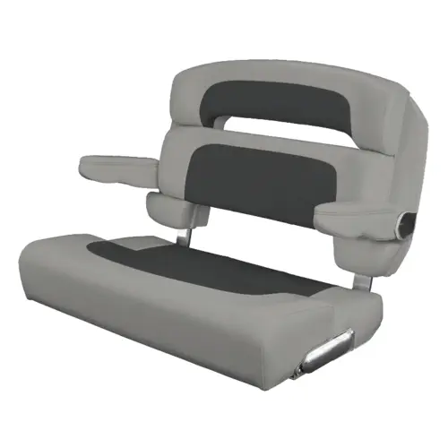 40" Custom Capri Helm Bench, Single Bolster Capriccio Charcoal 40" Custom Capri Helm Bench, Single Bolster Capriccio Charcoal