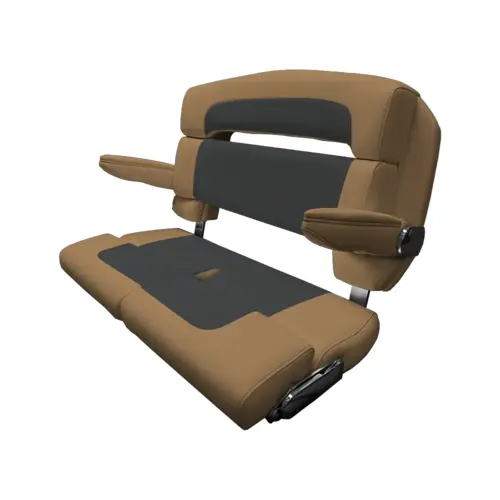 40" Custom Capri Helm Bench, Double Bolster Capriccio Charcoal 40" Custom Capri Helm Bench, Double Bolster Capriccio Charcoal