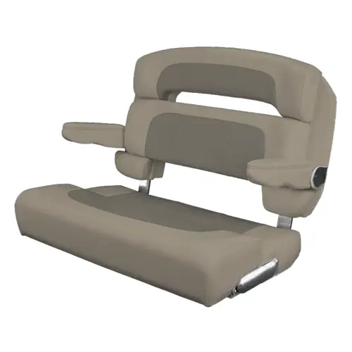 40" Custom Capri Helm Bench, Single Bolster Capriccio Cadet Grey 40" Custom Capri Helm Bench, Single Bolster Capriccio Cadet Grey