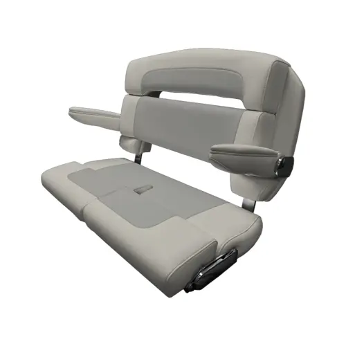 40" Custom Capri Helm Bench, Double Bolster Capriccio Salt 40" Custom Capri Helm Bench, Double Bolster Capriccio Salt