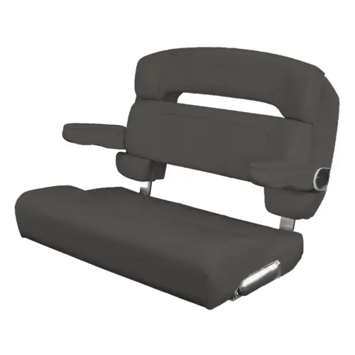 40" Custom Capri Helm Bench, Single Bolster Capriccio Grey 40" Custom Capri Helm Bench, Single Bolster Capriccio Grey