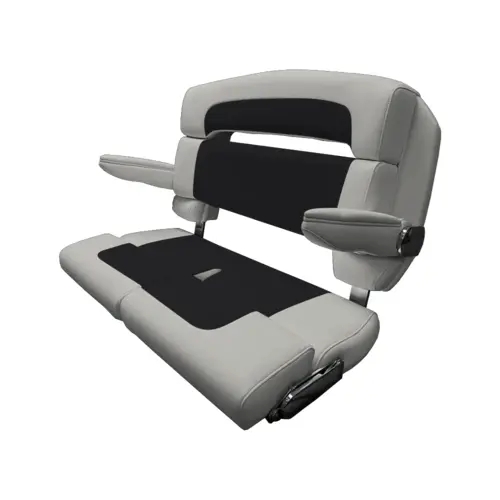 40" Custom Capri Helm Bench, Double Bolster Capriccio Black 40" Custom Capri Helm Bench, Double Bolster Capriccio Black