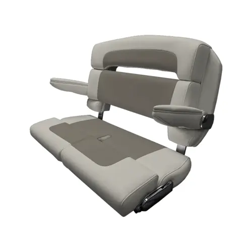 40" Custom Capri Helm Bench, Double Bolster Capriccio Cadet Grey 40" Custom Capri Helm Bench, Double Bolster Capriccio Cadet Grey