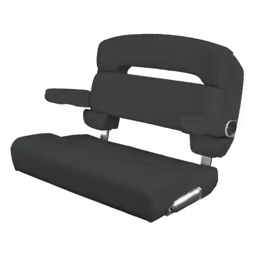 40" Custom Capri Helm Bench, Single Bolster Capriccio Charcoal 40" Custom Capri Helm Bench, Single Bolster Capriccio Charcoal