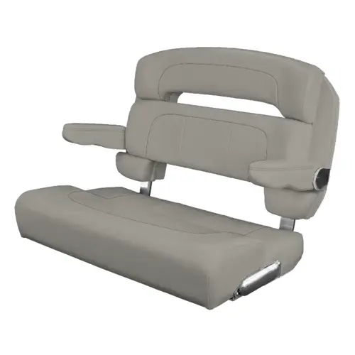 40" Custom Capri Helm Bench, Single Bolster Capriccio Cloud 40" Custom Capri Helm Bench, Single Bolster Capriccio Cloud