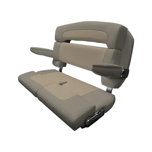 40" Custom Capri Helm Bench, Double Bolster Capriccio Vellum 40" Custom Capri Helm Bench, Double Bolster Capriccio Vellum