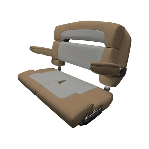 40" Custom Capri Helm Bench, Double Bolster Capriccio Salt 40" Custom Capri Helm Bench, Double Bolster Capriccio Salt